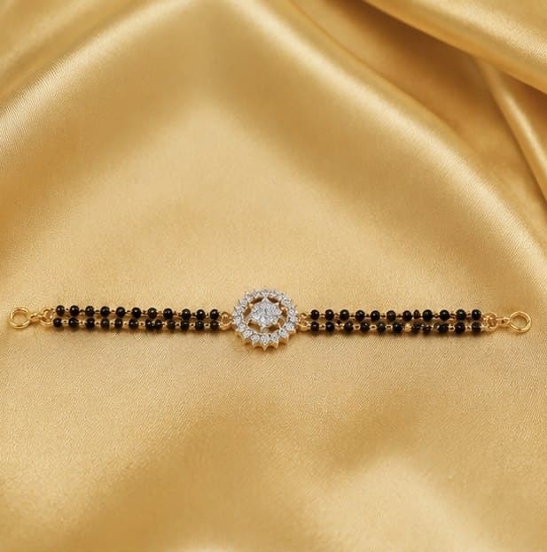 Solitaire Diamond Mangalsutra Bracelet